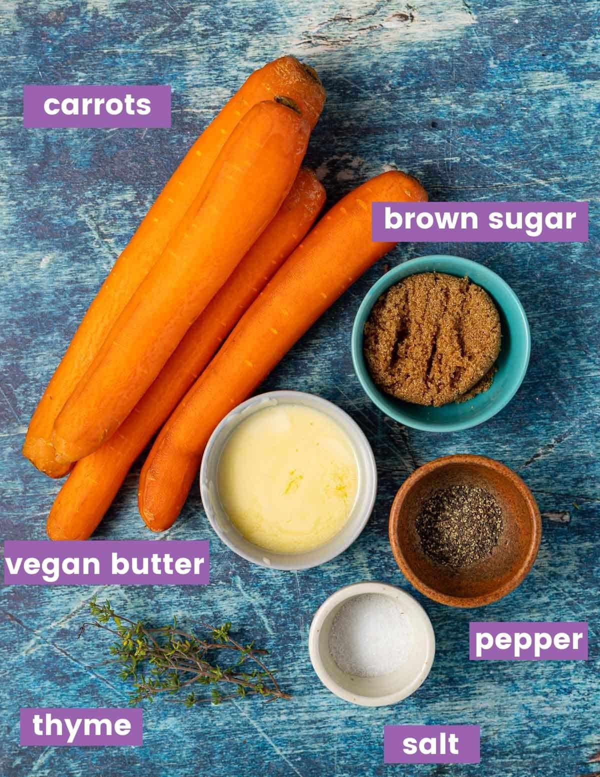 ingredients for air fryer carrots as per the written ingredient list
