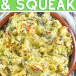 bubble and squeak in a dish