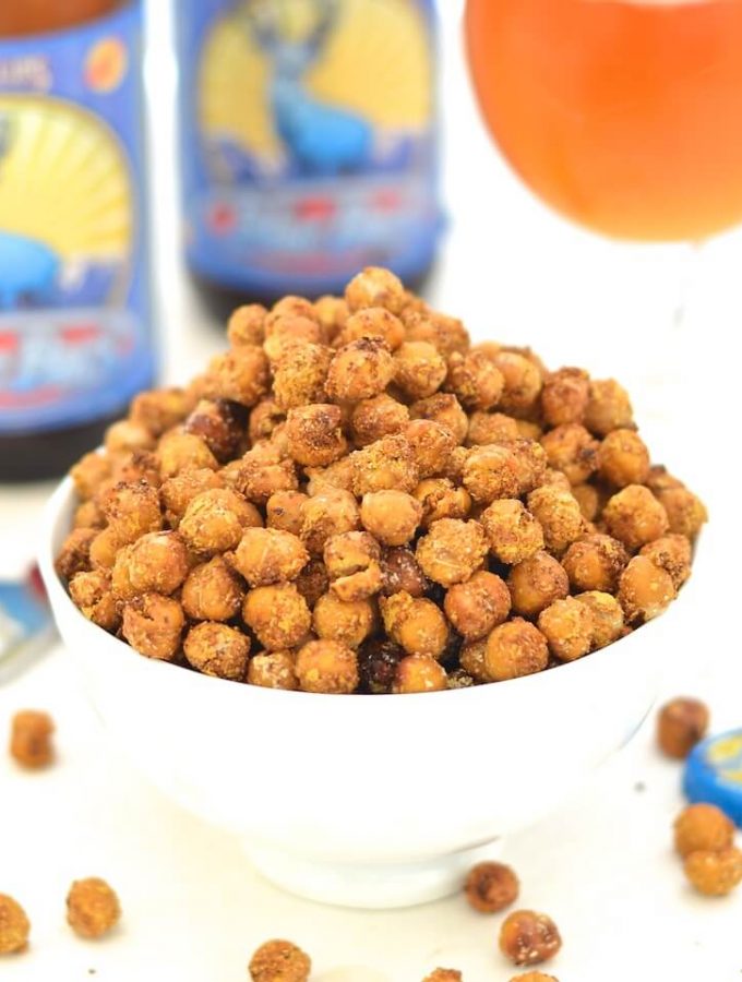 Cheese & onion Crispy Roasted Chickpeas in a bowl