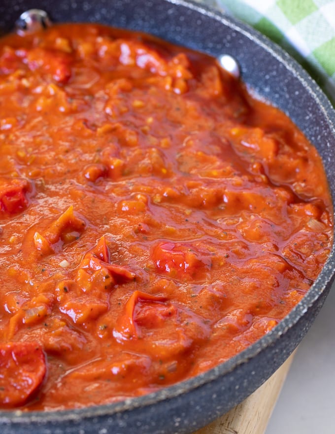 Cherry Tomato Sauce in a pan