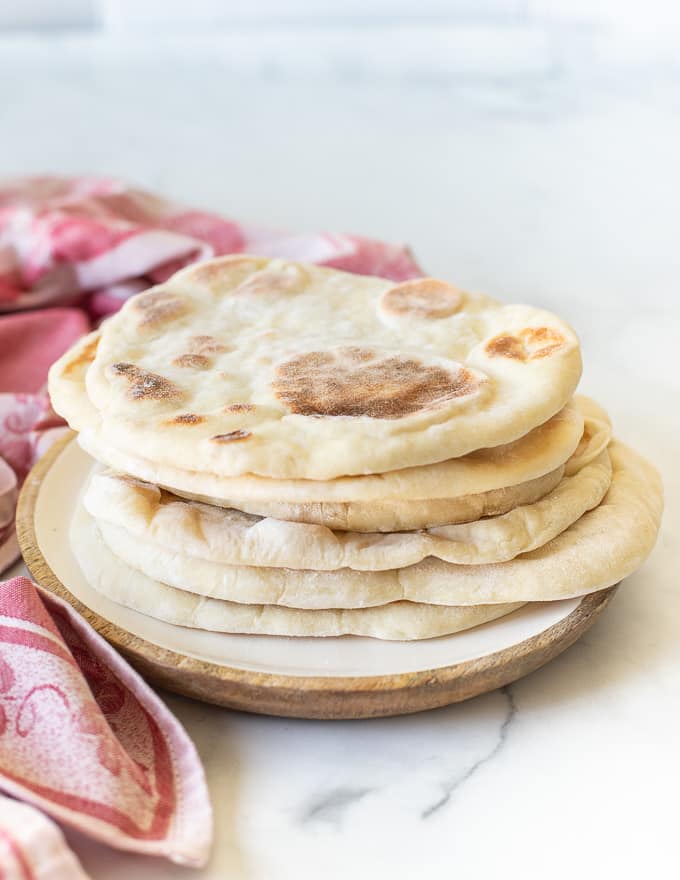 a pile of soft and fluffy flatbreads