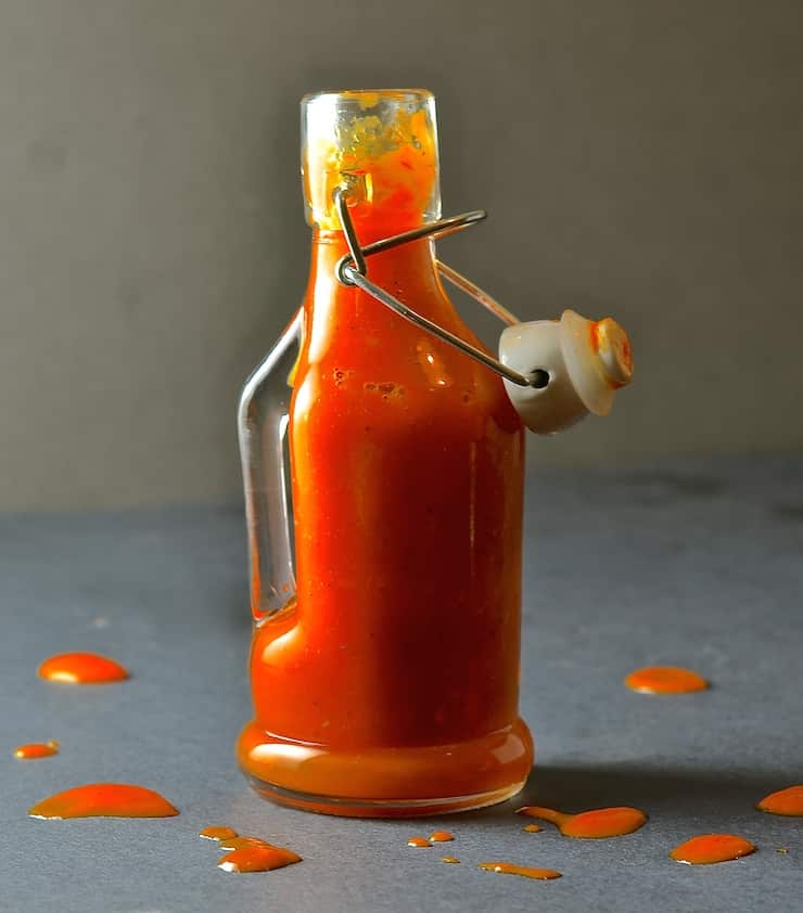 Fiery Habanero Hot Sauce in small bottle