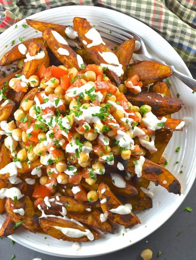 What's not to love about an obscenely large pile of Loaded Taco Fries with a generous drizzle of Lime Crema? Especially when they are healthy, oil-free & 'bury your face in them' delicious......
