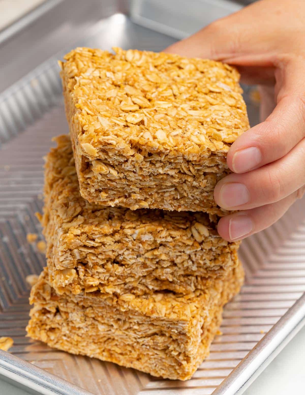 a stack of oaty bars