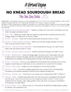 Free sourdough scedule printable - The One Day Bake