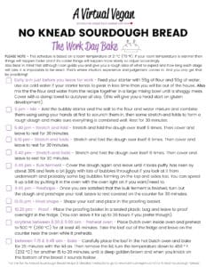 Sample sourdough baking schedule - the work day bake