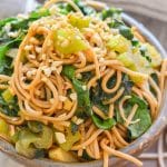 This Swiss Chard Soba Noodle Stir Fry is super quick & easy to make & is tossed with the most delicious sweet, savoury & spicy maple, tamari 'instant' sauce!