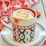 Strawberry Sweet Roll Vegan Mug Cake