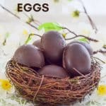 Easy Vegan Caramel Eggs with magical, refined sugar free insides.  Yes, it's caramel, yes it's yummy, but it's actually made from dates! So if you are watching your refined sugar intake you can  have your cake egg and eat it....