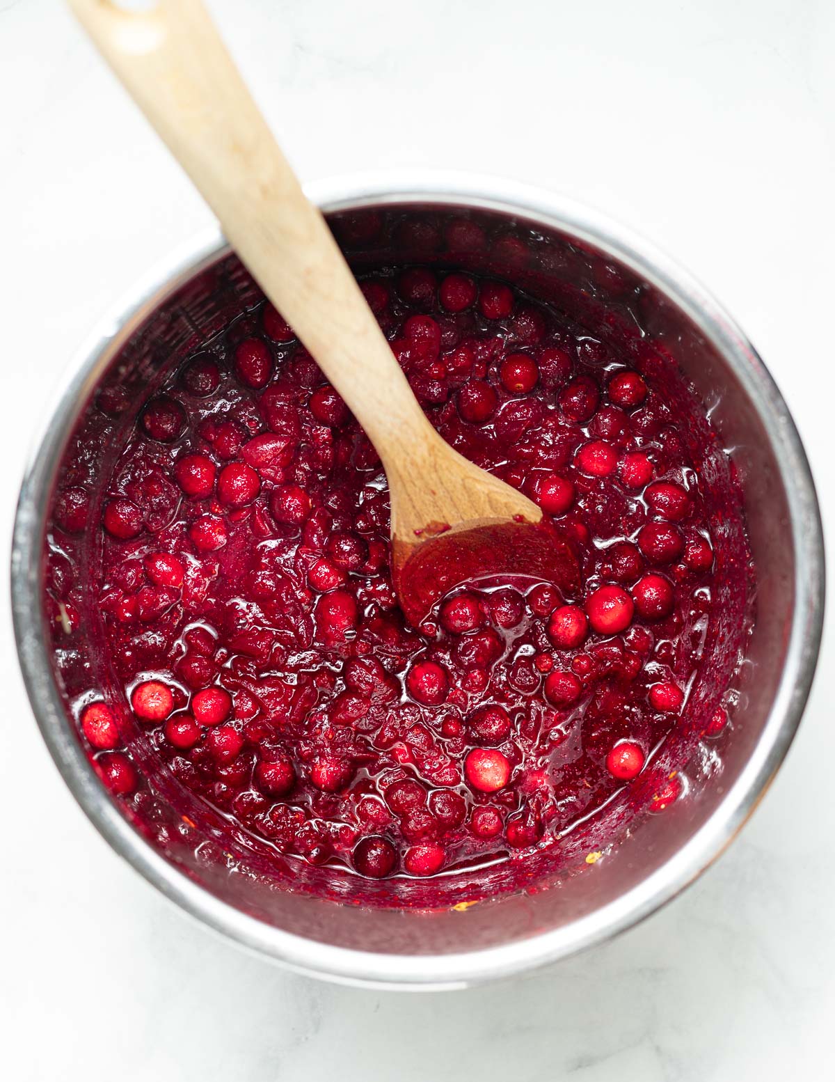 cranberry sauce in a pan
