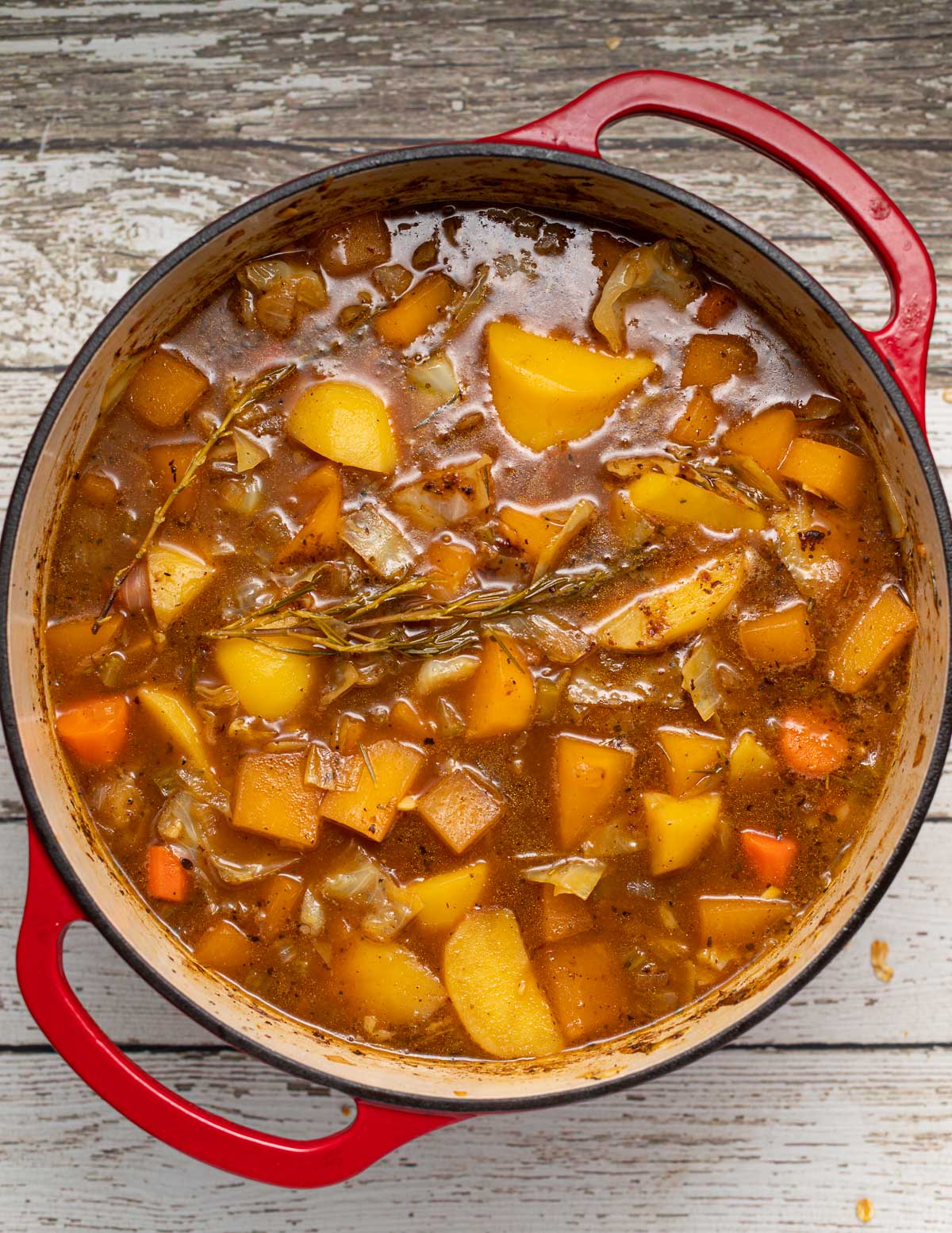 Irish stew in a pan 
