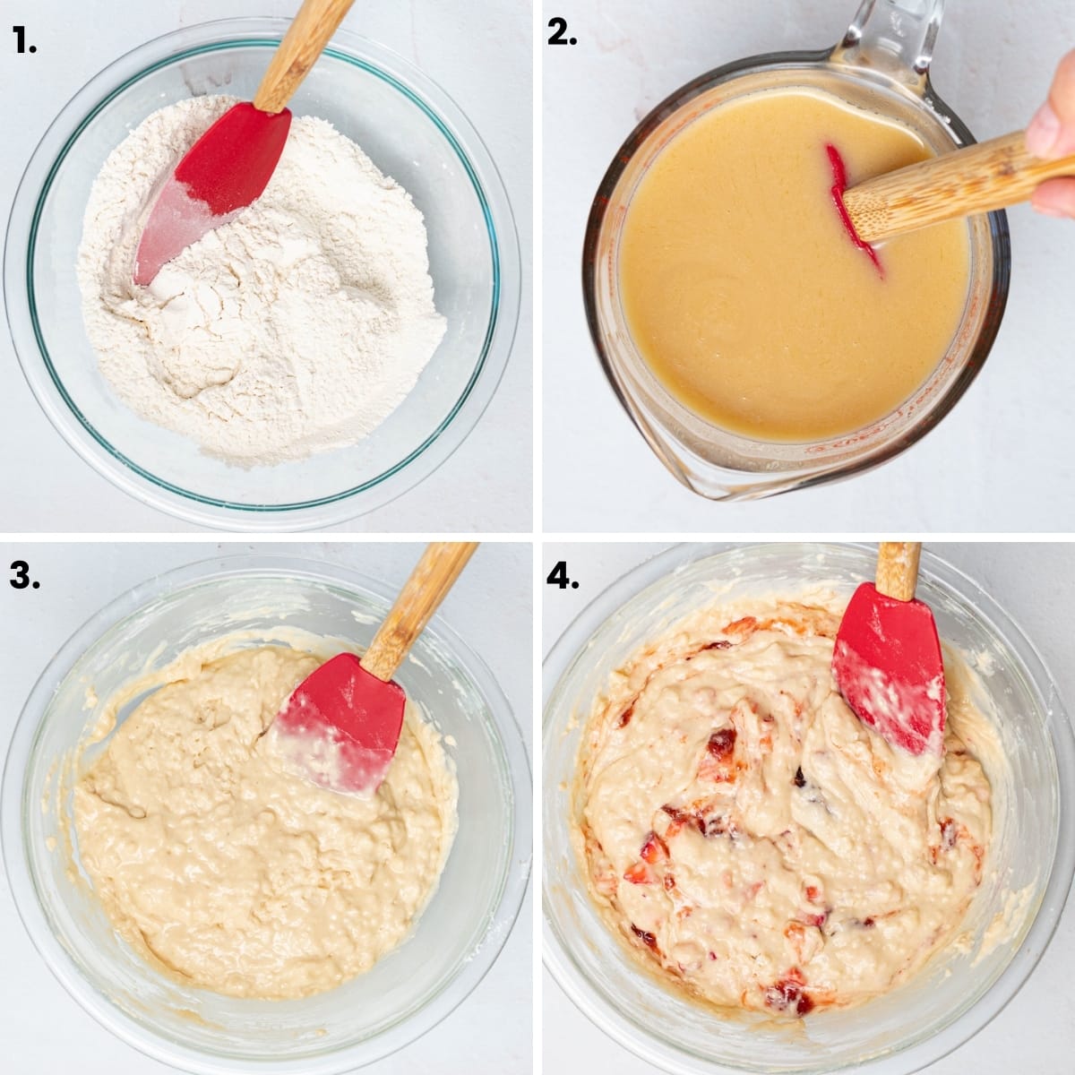 how to make strawberry muffins as per the written instructions