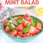A really simple, flavourful & super juicy, Watermelon Mint Salad that will keep you feeling cool as a cucumber during the warmer summer months!
